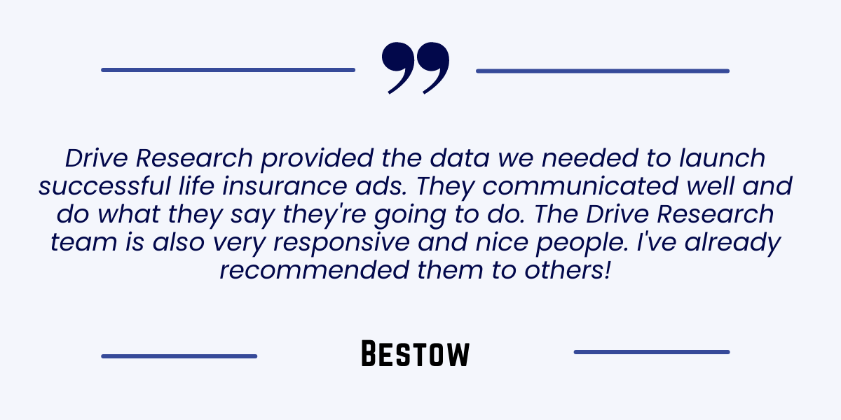 Financial Services Market Research Company Client Testimonial - Bestow