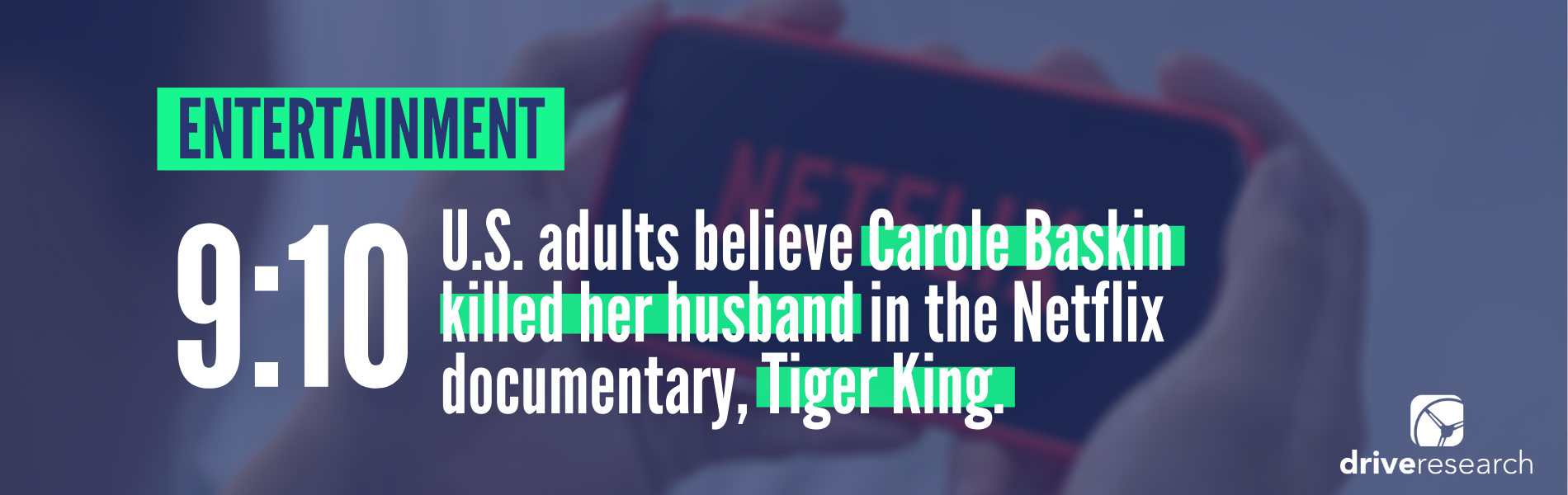 quarantine survey_9 in 10 U.S. adults believe Carole Baskin killed her husband in the Netflix documentary, Tiger King.
