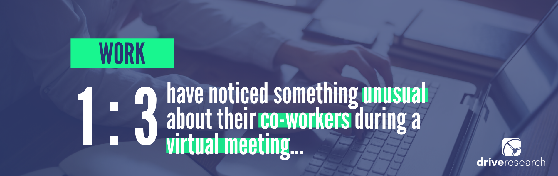 1 in 3 have noticed something unusual about their co-workers during a virtual meeting…