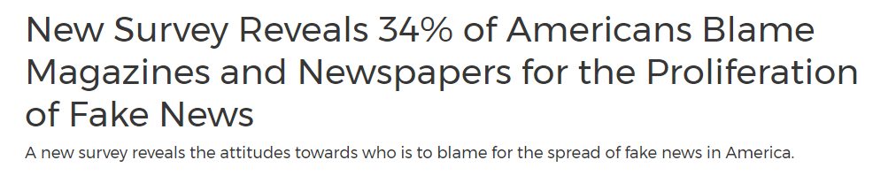 Survey Headline Example of Public Opinion Polling