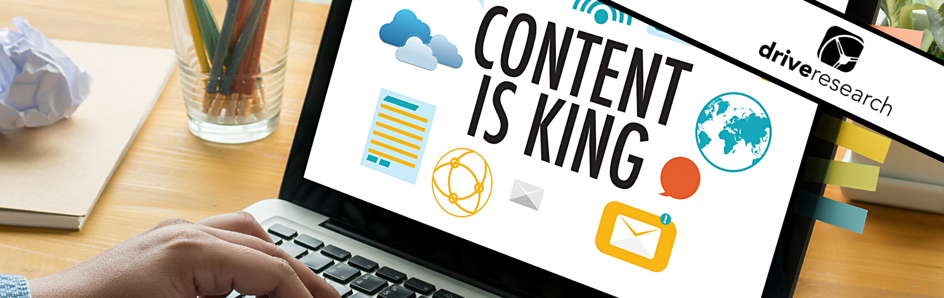 laptop that says content is king