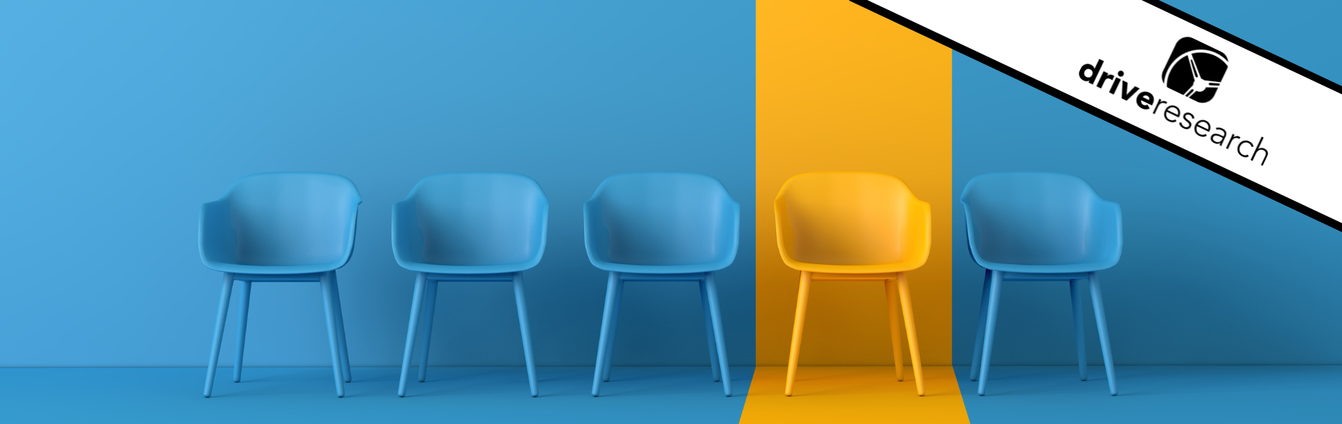 blue chairs and one yellow chair
