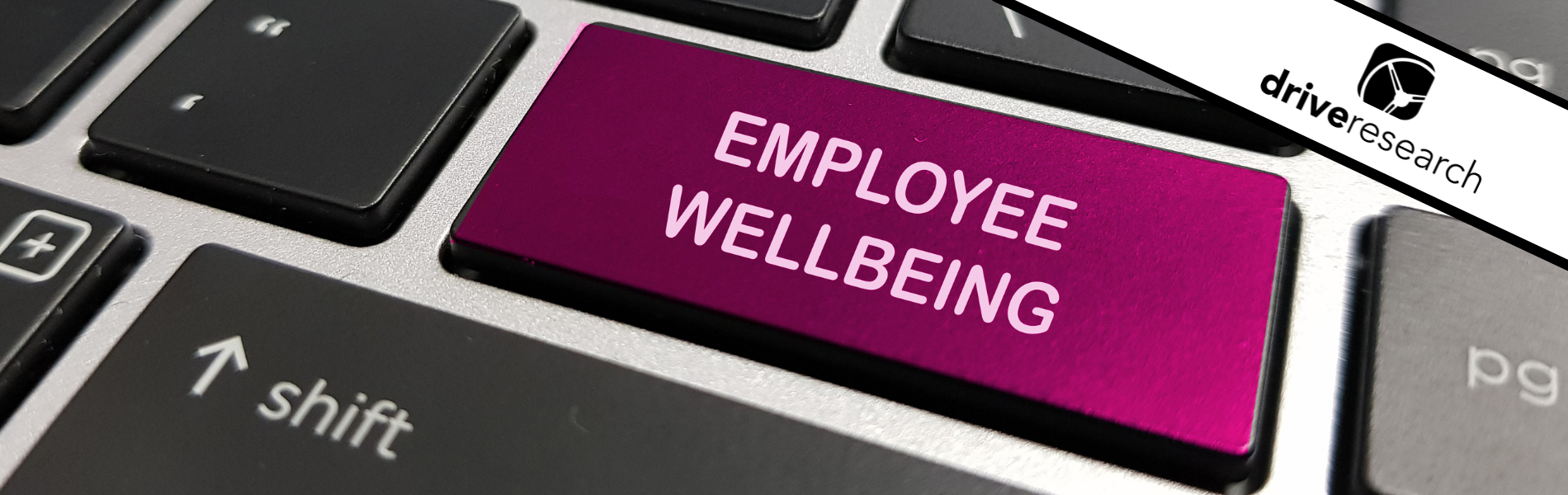 keyboard that says employee wellbeing