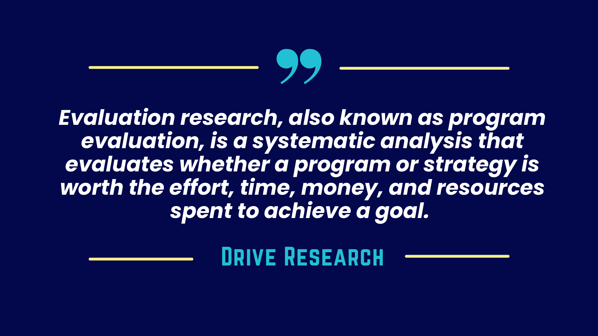 Evaluation Research Definition