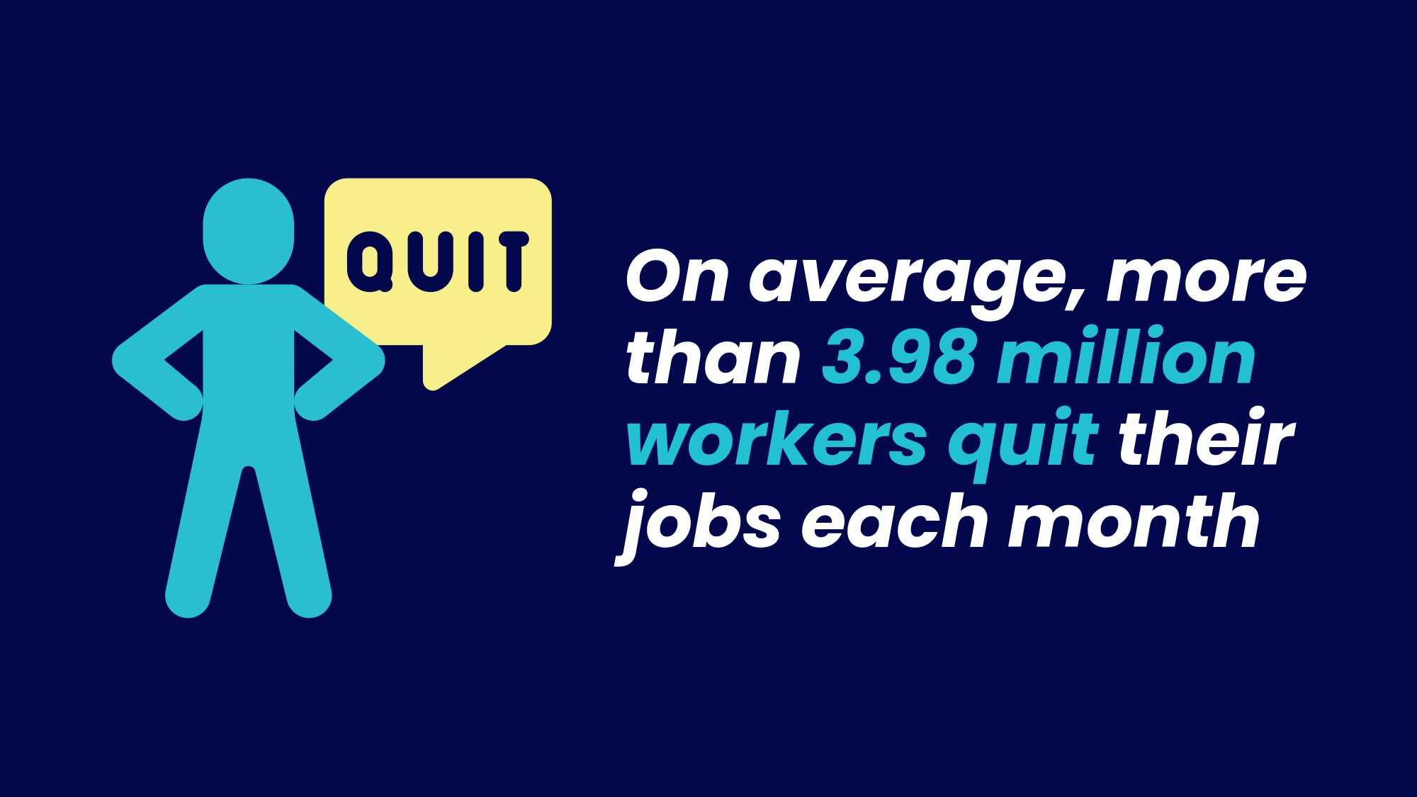number of employees that quit each month