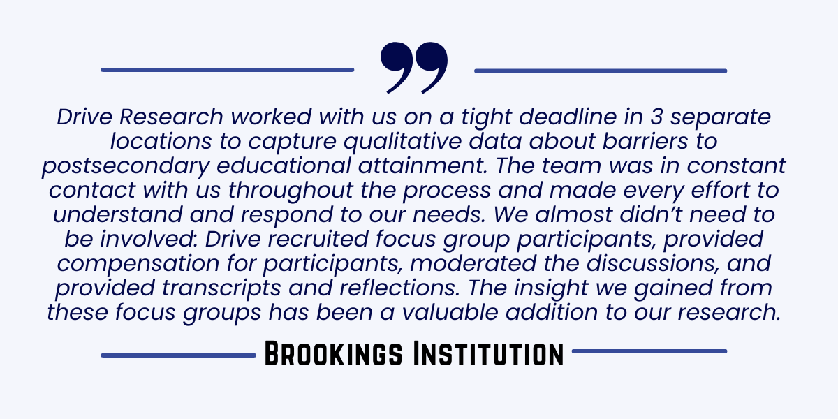 Brookings Institution Client Testimonial