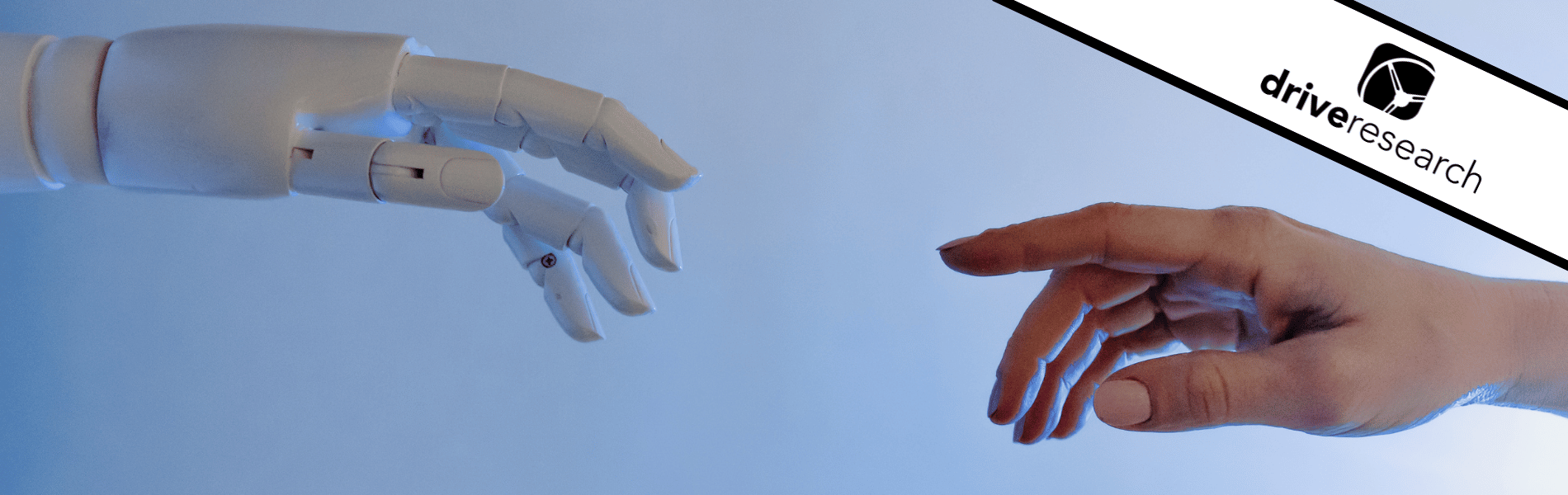 person reaching out to AI robot