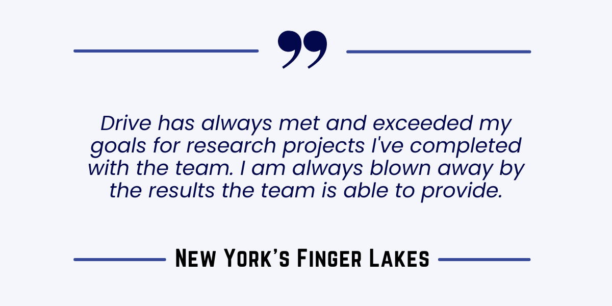 Travel and tourism client testimonial - finger lakes