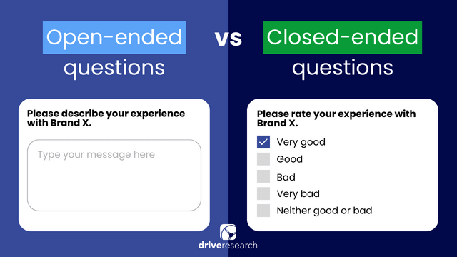 Open vs closed ended questions