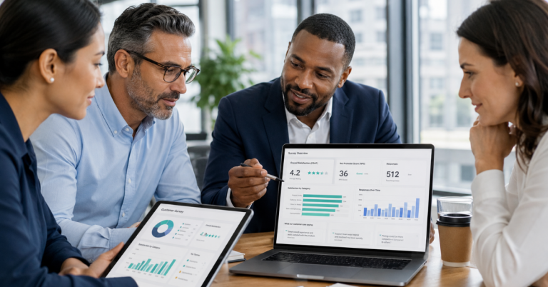 B2B customer satisfaction survey results reviewed by business professionals