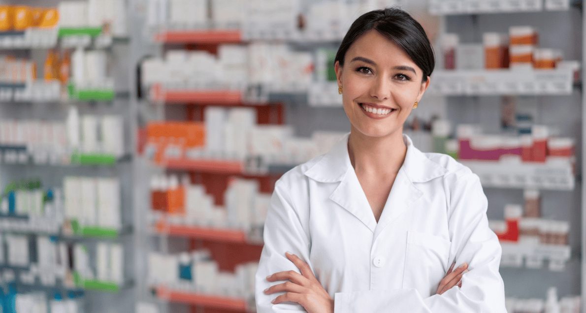 Pharmacist working at the drugstore