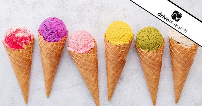 Different ice cream cone flavors - drive research