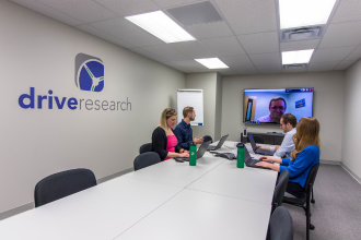 Employee survey company in office