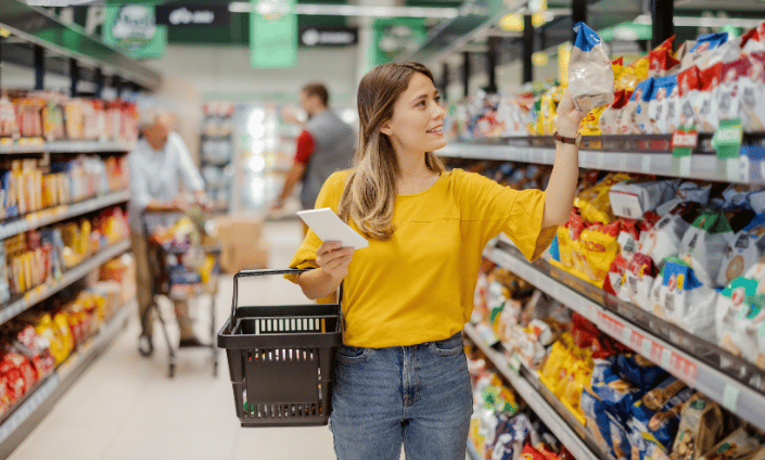 Female Consumer in Supermarket