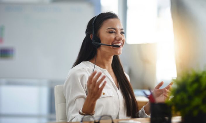 Female customer service representative