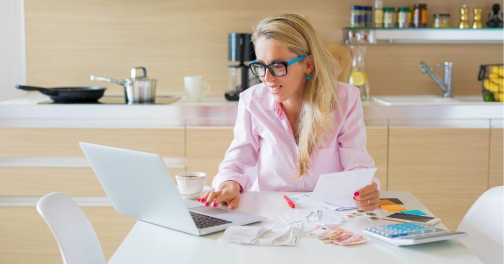 Woman Organizing Personal Accounting and Finances