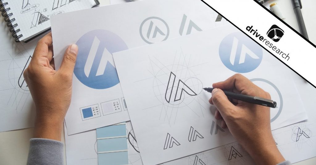 Graphic designer sketch drawing logo