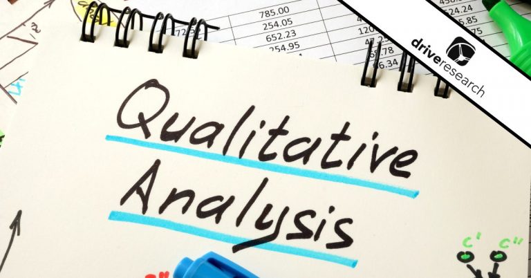 a piece of paper with writing on it showing b2b qualitative analysis research reports