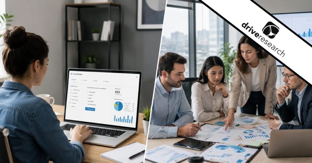 DIY survey versus third party research team - drive research