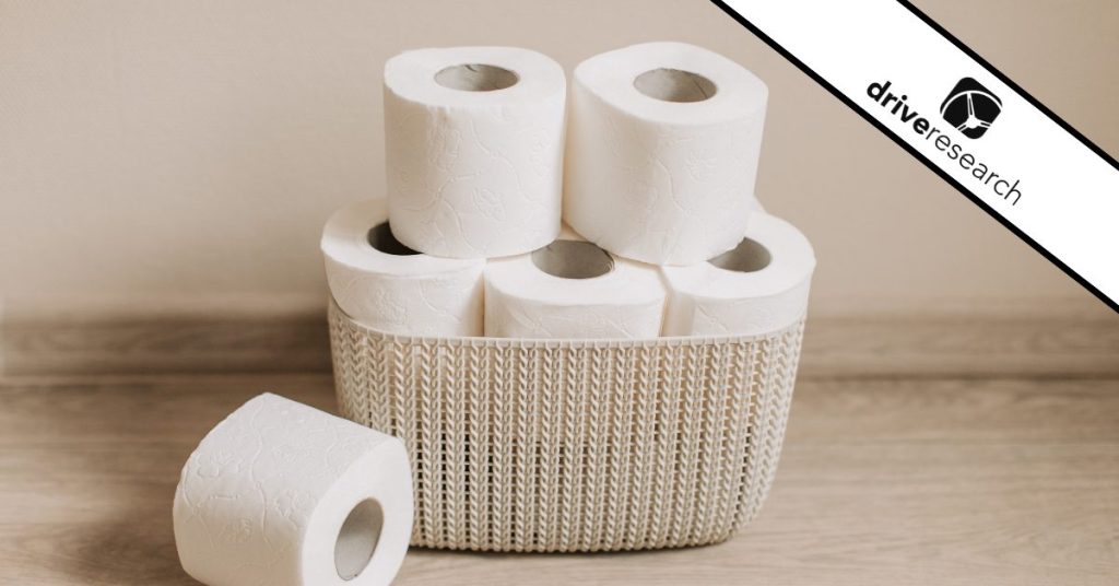 Toilet paper used for IHUT testing