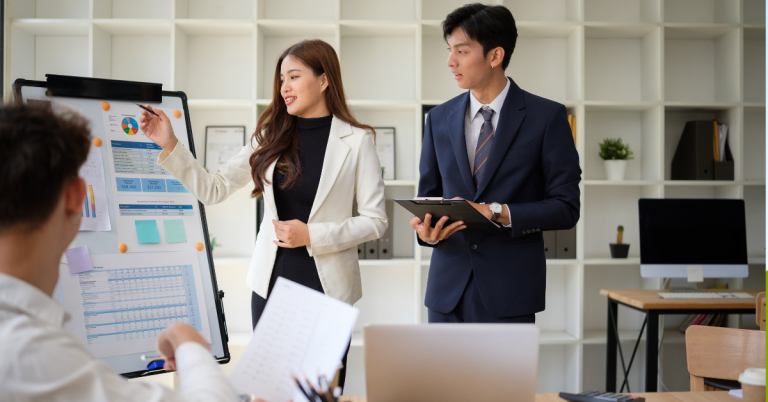 Experts studying consumer product insights